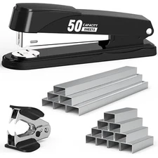 Metal Stapler Heavy Duty 50 Sheet Capacity with 1750 Staples and Staple Remover