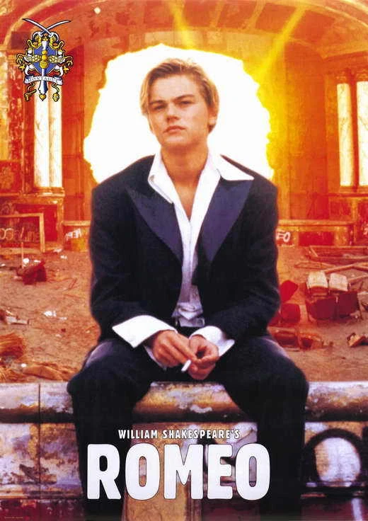 WILLIAM SHAKESPEARE'S ROMEO & JULIET Movie Promo POSTER D Leonardo DiCaprio