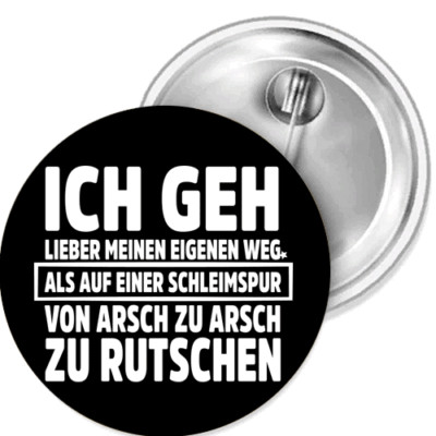 I'd rather go my way than au button badge sticker bottle opening mirror
