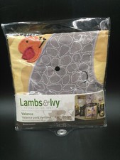 LAMBS IVY BUTTERSCOTCH WINDOW VALANCE ELEPHANT BIRDS FLOWERS 53.5"x 15.5"