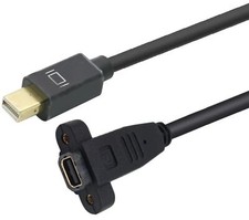 Image of Mini DisplayPort Male to Mini displayport Female Extension Cable With PanelMount