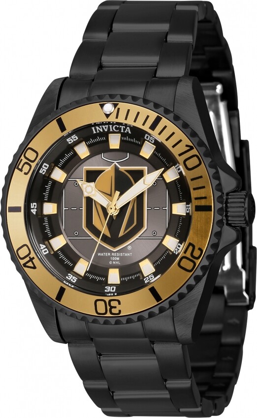Invicta NHL Vegas Golden Knights Женские кварцевые часы с черным циферблатом 42209