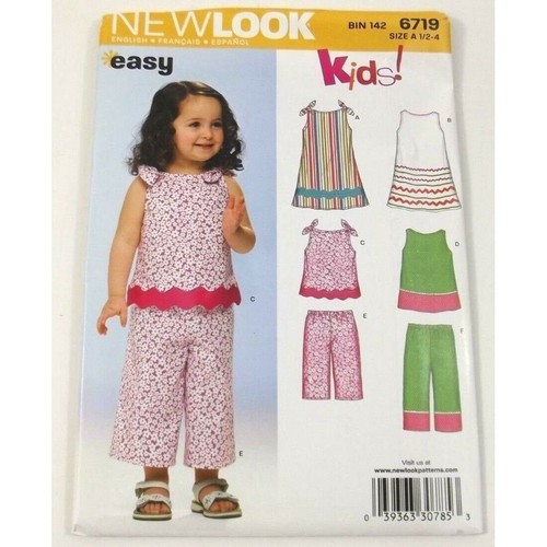 Conjunto de top y pantalón Simplicity New Look 6719 patrón de costura para niños pequeños talla A 6 meses - Imagen 1 de 2