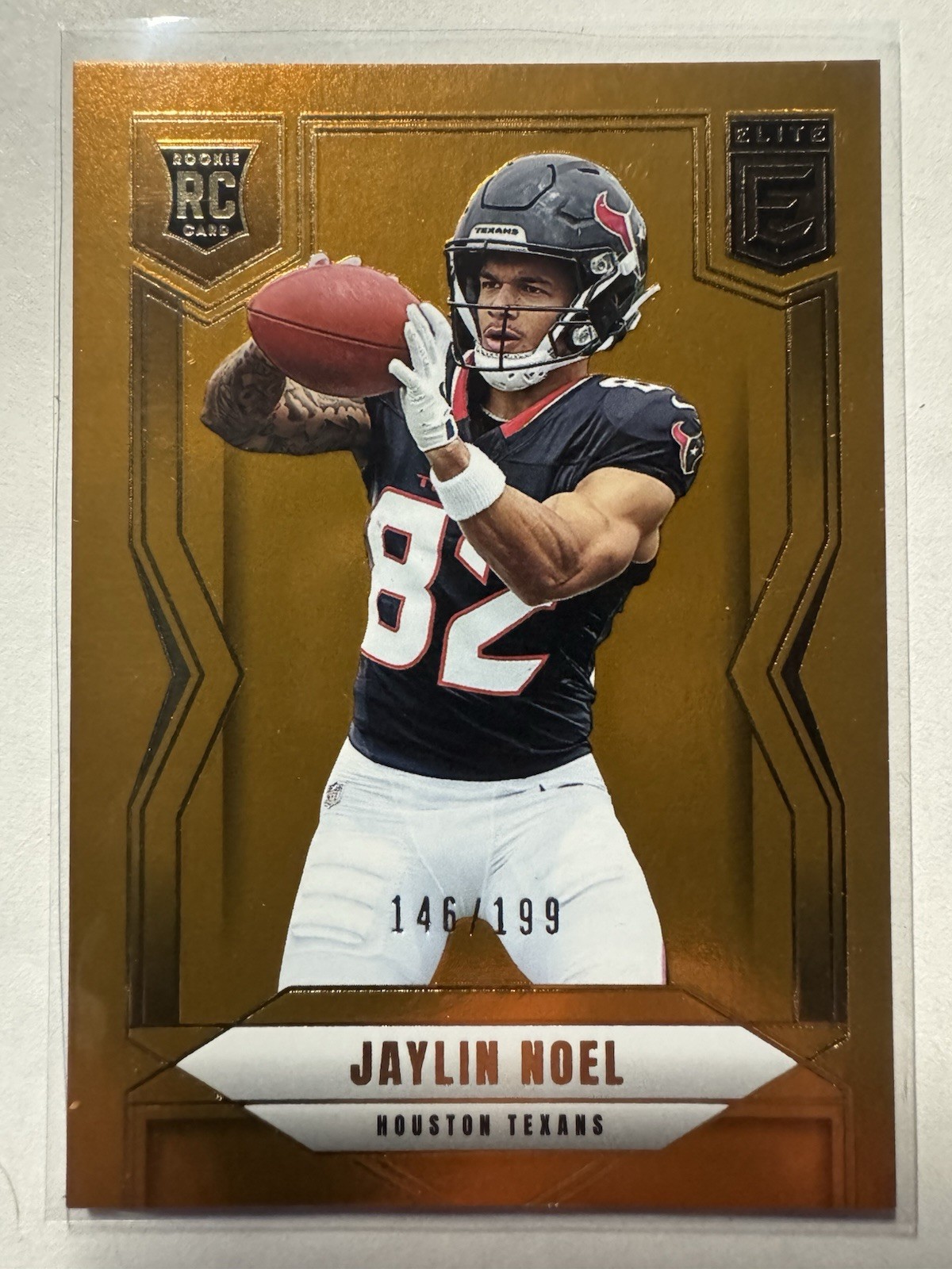 2025 Panini Donruss Elite Jaylin Noel #135 Orange /199 Rookie RC Texans