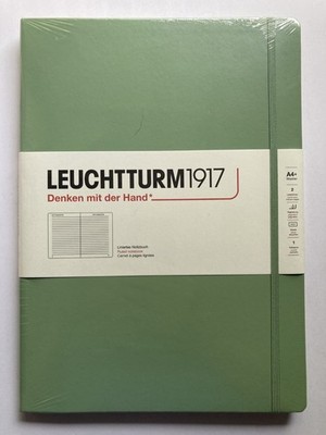 LEUCHTTURM1917 A4+ Large Ruled Notebook HARDCOVER SAGE 363918 / NEW SEALED