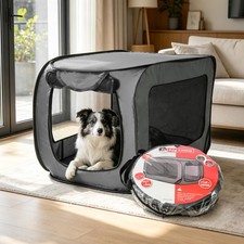 Foldable 36" Dog Crate for Medium Dogs, Portable Waterproof Pop-Up Pet Kennel...
