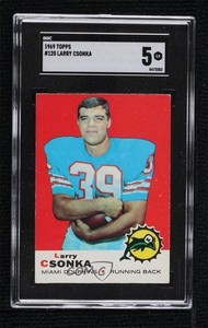 1969 Topps Larry Csonka #120 SGC 5 Rookie RC HOF