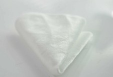 White Velvet Handmade Pocket Squares Hanky Handkerchief