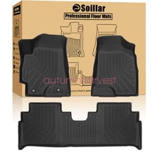 Tpe Front 2nd Row Floor Mats Liner All Weather For 2001-2007 Toyota Highlander