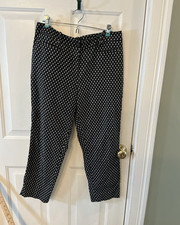 Ann Taylor Women  s Black/White Tweed Geometric Dress Pants Curvy Tapered 26" Sz8