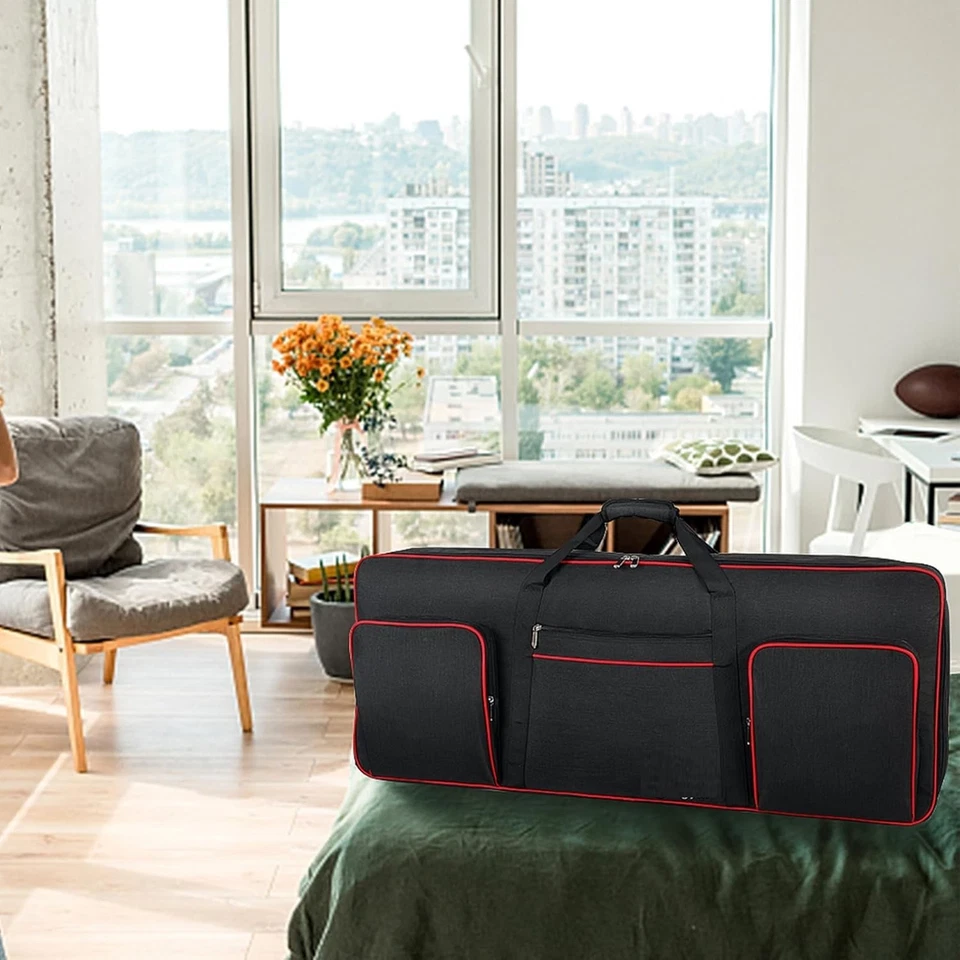 Estuche para teclado de 61 teclas, bolsa suave para piano con algodón de 0,32 pulgadas, bolsa para teclado de 61 teclas Foto 4 de 4