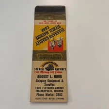 Diagraph-Bradley Stencil Machine Corp St Louis MO Vintage Matchbook Cover SMB2-6