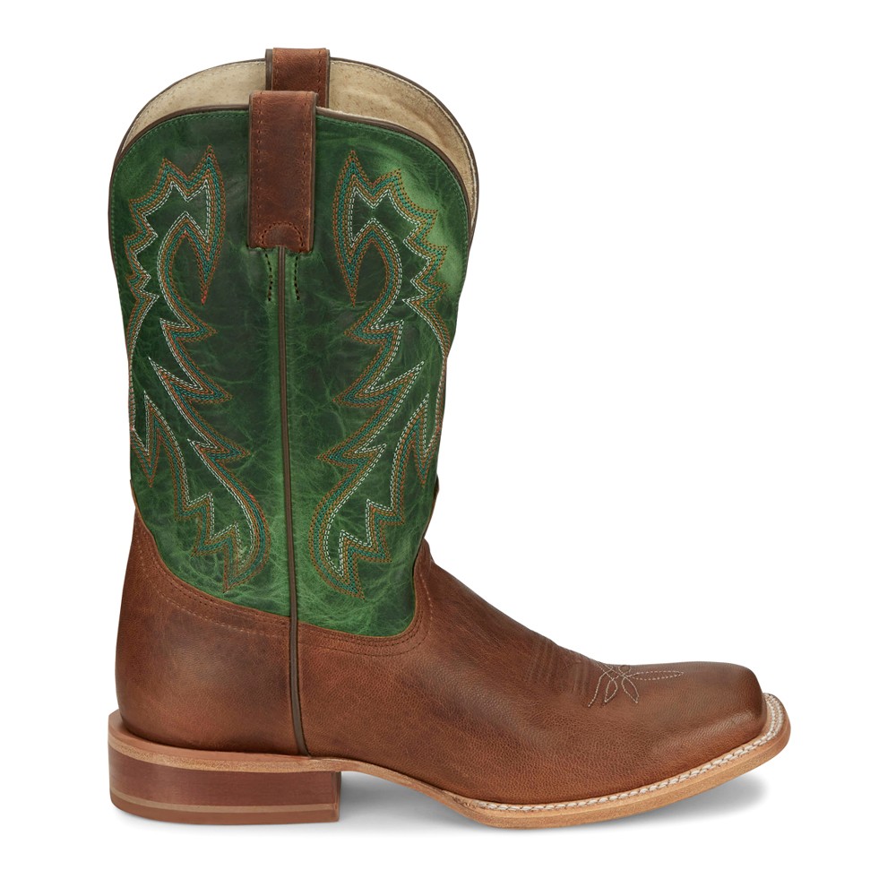 Tony Lama Luciano 11 Inch Square Toe Cowboy Mens Brown Green Casual Boots TL30 42890₽