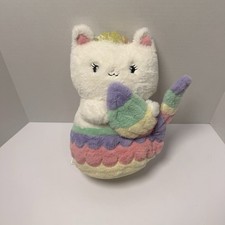 FAO Schwarz Glow Brights Meowmaid 11" Toy Plush Lights Sound Cat Light Up WORKS