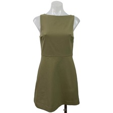 Aritzia Babaton Bond Women's Gray Sleeveless Boat Neck Mini A-Line Tank Dress 0