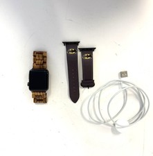 Apple Watch Series 3 42mm Aluminum Zebrawood Link Band  Extras 