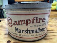 Antique Campfire Marshmallows 5 lbs. Tin Can w/ Lid! NICE!!