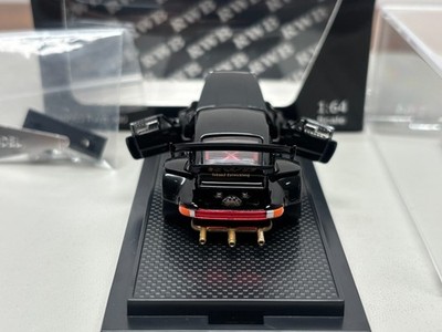FG 1:64 Black Porsche RWB 930 Sports Full Open Diecast Model Car