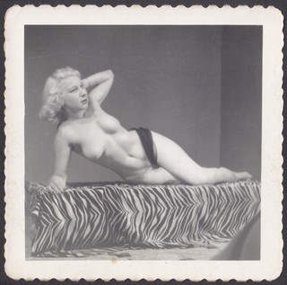 CANDY PAIGE Vintage 1950's Girlie PINUP Photo Risque B&W Original Nude #18