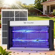 Solar Bug Zapper Outdoor, USB Rechargeable UV...