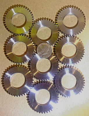 Gears 2.25 x 1/8'' Steel Pieces For Art or cool washers 1 1/8''center hole 9pc Lot