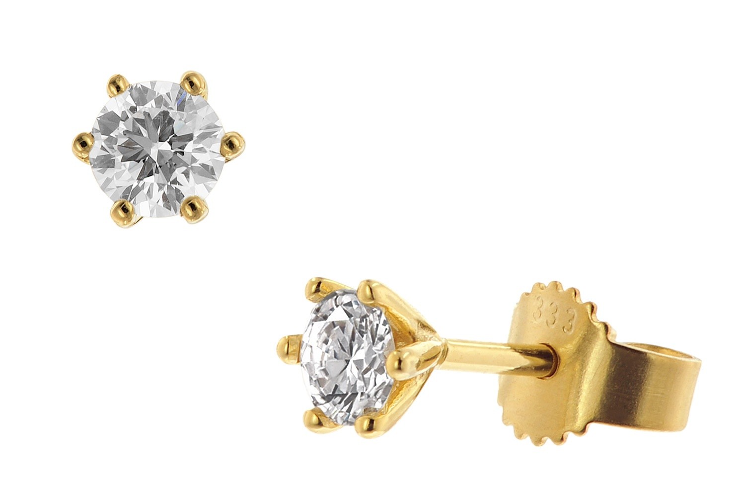 GLIZZ Schmuck Lab Grown Diamant-Ohrringe 05 ct Gold 333 Brillant Ohrstecker GL 91090₽