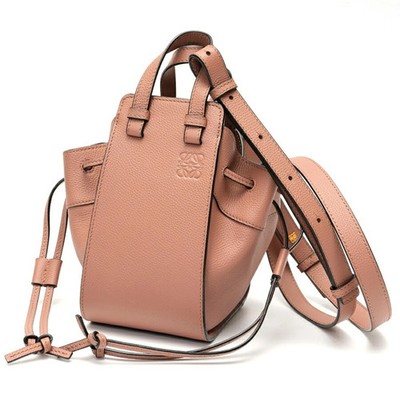 LOEWE Hammock Drawstring Bag Mini A538V07X10 in Pink Beige Calfskin GZl1ftfp