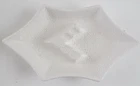 Vtg. Royal Haeger MCM Ceramic Ashtray #138 White Textured Lava Glaze Pottery USA
