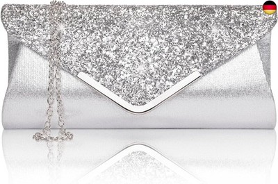 Larcenciel Damen Clutch Abendtasche Unterarmtasche Umhängetasche mit 