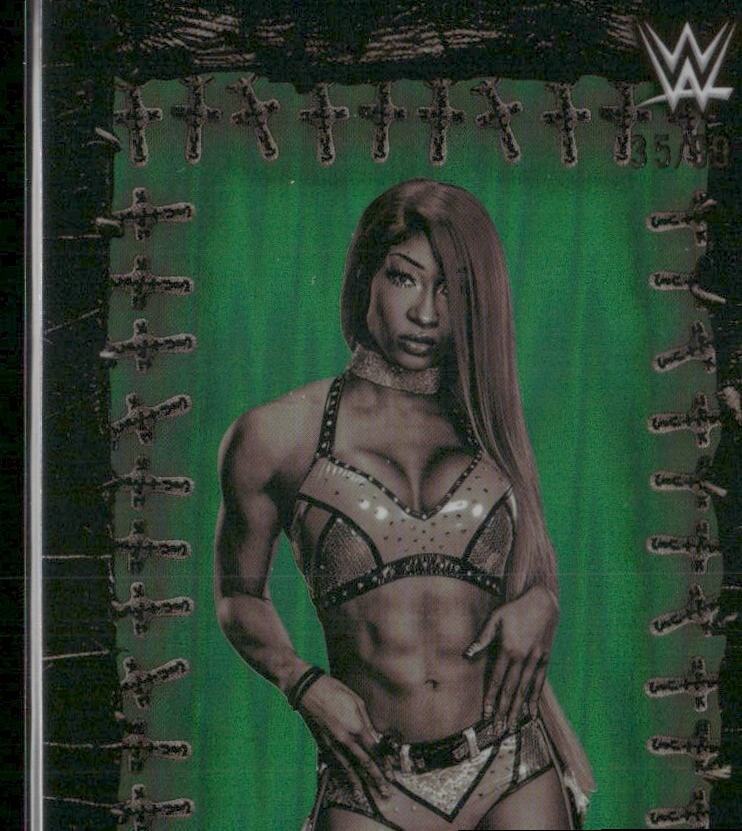 2025 Topps Chrome WWE x Cactus Jack Jakara Jackson Famed Phantoms Green #/99