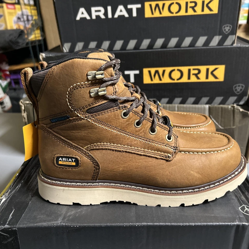 Ariat Mujer Barras de Refuerzo Cuña Moc Puntera H2O 8.5 Puntera Suave Impermeable Peligro Eléctrico Foto 2 de 4
