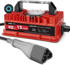 15 Amp Golf Cart Charger for 48 Volt EZGO RXV  TXT Lead Acid Battery with Upgra
