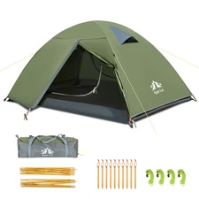 Night Cat Backpacking Tent 2 Persons Aluminium Pole Double Layers Camping Tent