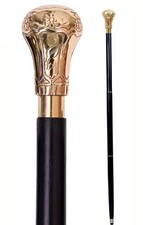 Replica of Bat Masterson Walking Cane Wooden Walking Stick Handmade Brass Kno...