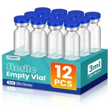 3ml Glass Sterile Vials with Self-Sealing Injection Port and Cap