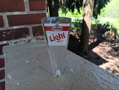 VINTAGE SCHMIDTS LIGHT BEER TAP KNOB HANDLE ADVERTISING LUCITE MAN CAVE BAR
