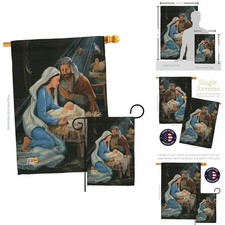 Breeze Decor Christmas Decorations Nativity Wall Banner Set Made in USA