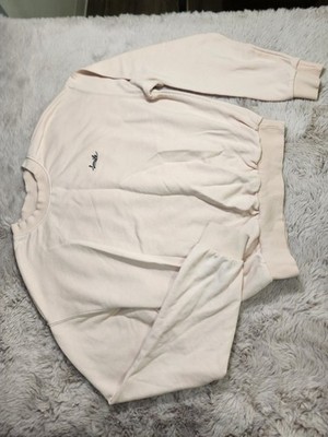 Divided by H&M Embroidered  Smile  Blush Pink Sweatshirt Size Small Lightweight