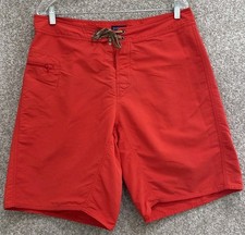 Patagonia Shorts Mens 34 Red Wavefarer Board 10" Nylon Stretch Swim Trunks 86556