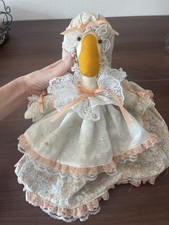 Vintage Goose Canning Mason Jar  Topper Handmade Kitschy Plush