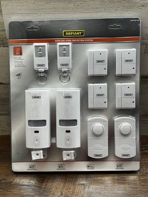 Defiant Wireless Home Security Protection System Complete 4 Door/window 2 Motion