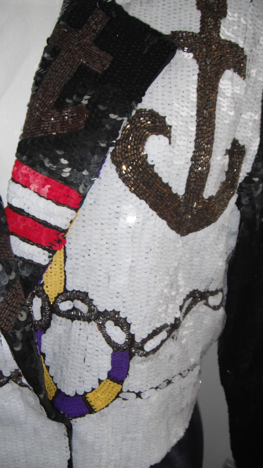 Sequin Jacket Nautical Theme Size Large - image 4