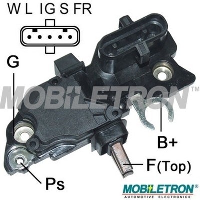 MOBILETRON Lichtmaschinenregler VR-B122B Active Lamp B-Circuit With PullUp