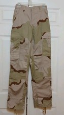 US Army Desert Camo Trousers Combat Cargo Pants Ripstop X/Small Regular NWT