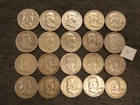 20 pc Franklin Half Dollar 90% Silver $10 face lot 4 ships FREE