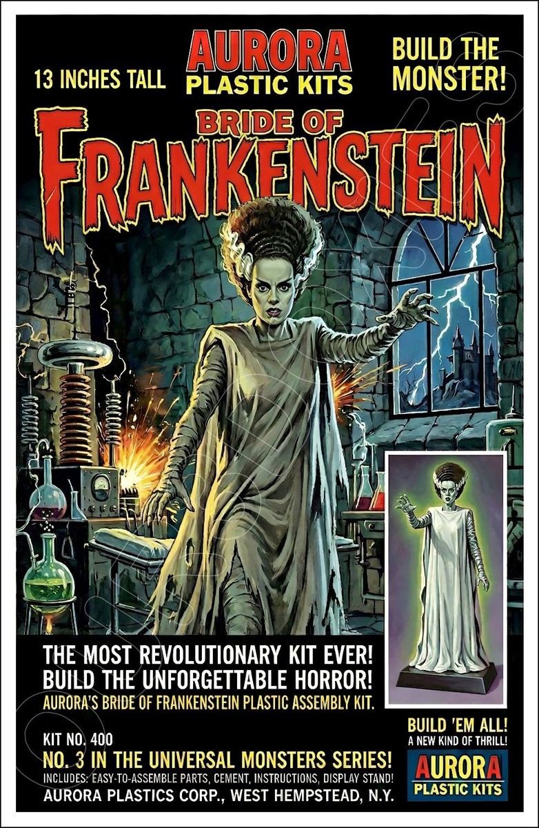 Bride Of Frankenstein 11X17 Poster Aurora Plastic Model Kit FREE