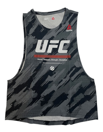 Reebok UFC Women's Black Fan Gear Deep Armhole Bushido Print Tank Top Size M NEW