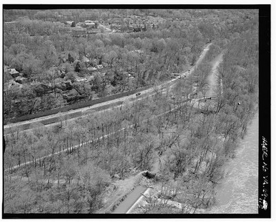 115. CLARA BARTON PARKWAY, AERIAL VIEW C&O CANAL LOCK #6 LOCK#5 LOOKING