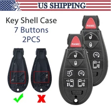 2 For Chrysler Town & Country 2008 2009-2016 Keyless Key Fob Remote Case Shell