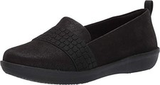 Clarks Women's Ayla Sloane Loafer, Black, Women Size 6 M, 85 NEW